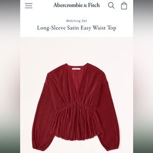 Abercrombie and Fitch too, size M, never worn, satin, easy-waist top